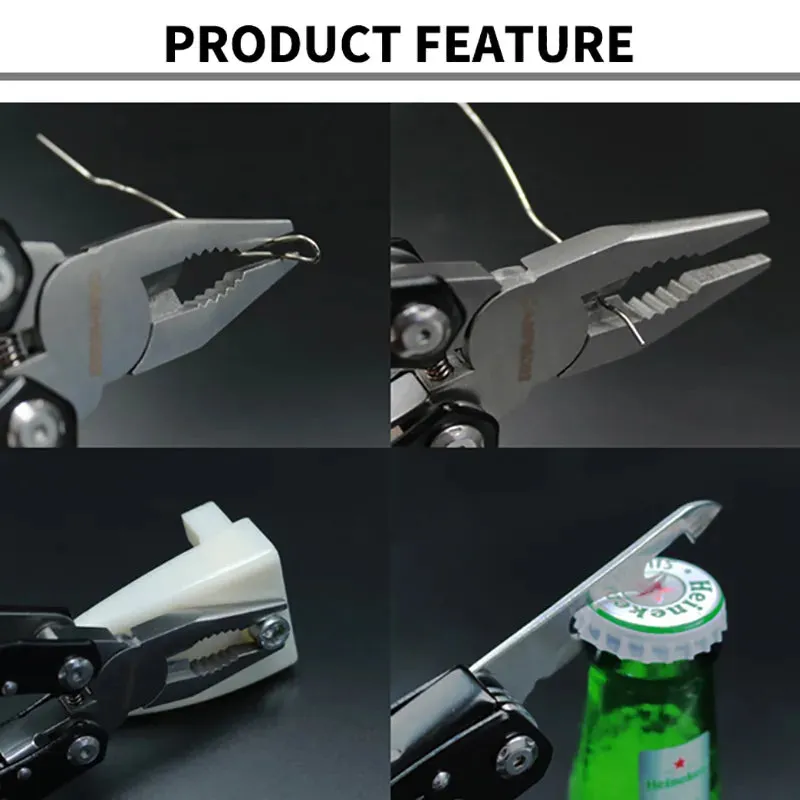 Portable Pocket Multitool Stainless Steel Multitool Pliers Knife