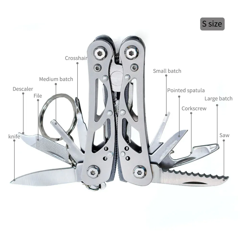Portable Pocket Multitool Stainless Steel Multitool Pliers Knife