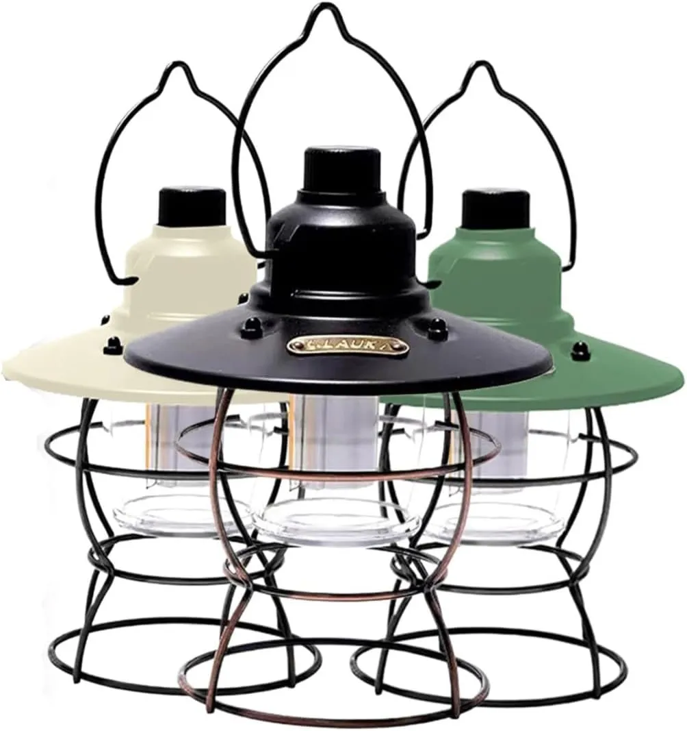 Portable Rechargeable Camping Lantern LED Tent Light with 3 Mods Lighting, 2000mAh Battery Powered for 15 Hrs Working, IPX4, Warm & White Light for Outdoor Hiking