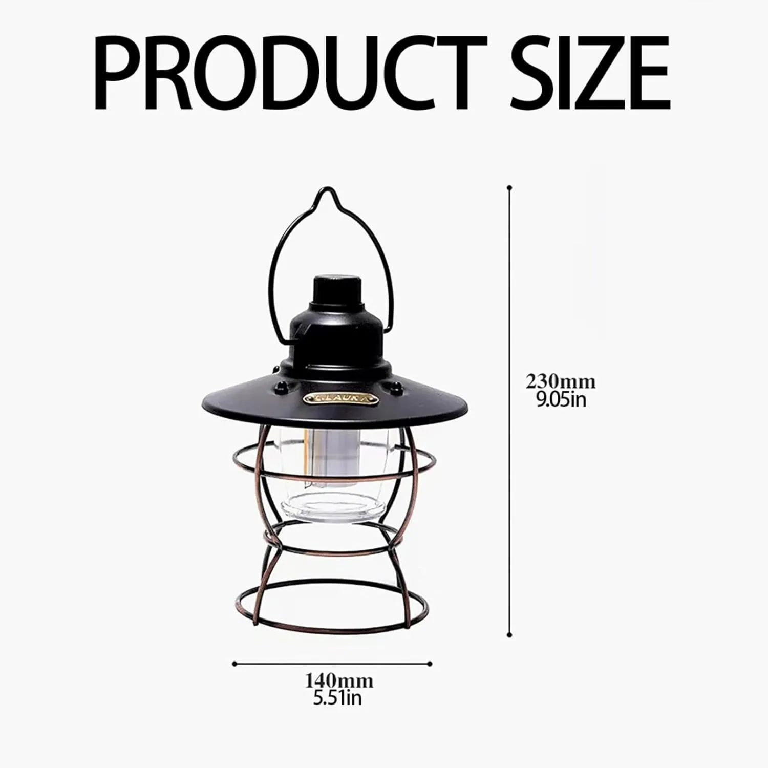 Portable Rechargeable Camping Lantern LED Tent Light with 3 Mods Lighting, 2000mAh Battery Powered for 15 Hrs Working, IPX4, Warm & White Light for Outdoor Hiking
