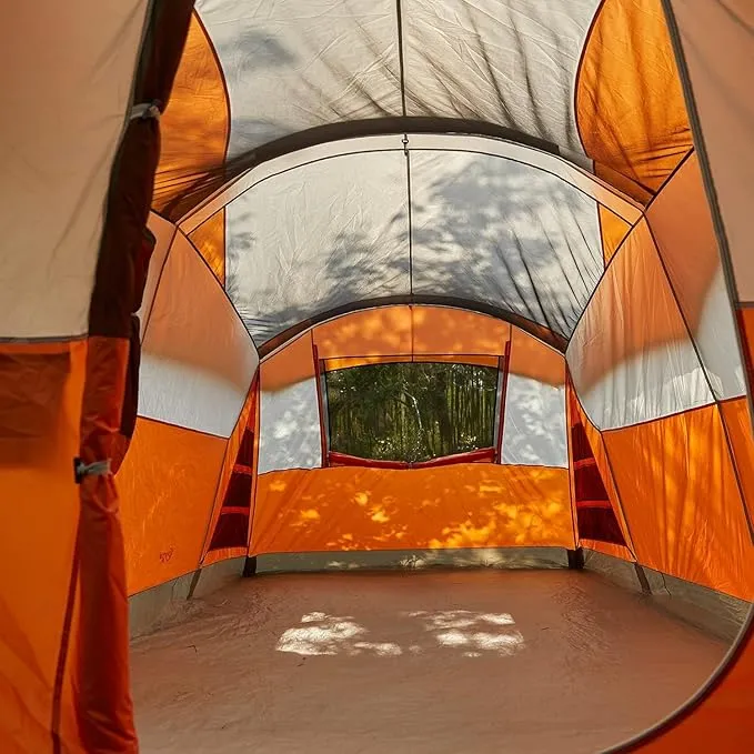 PORTAL 6/8 Person Family Camping Tent with Screen Room, Water Resistant Big Tunnel Tent with Rainfly, Large Family Tent for Outdoor Camping, Party