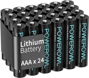 POWEROWL Lithium Batteries AAA High Capacity Long Lasting, 1.5V Triple A Battery for High-Tech Devices - 24 Pack