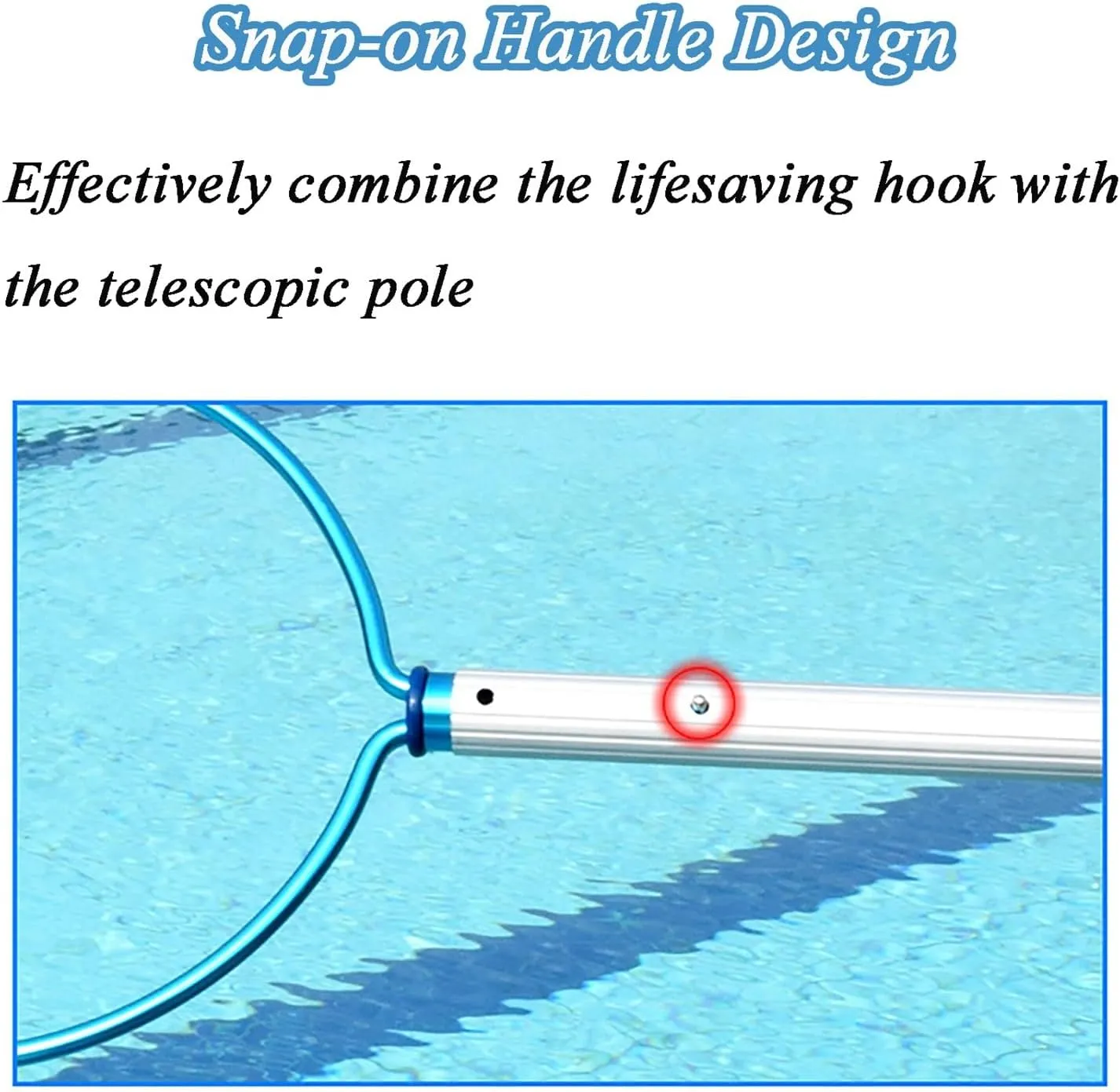 Preserver Pole Safety Hook，Telescopic Rescue Hook, Beach Safety Rescue Stick, Professional Aluminum Alloy Pool Rescue Hook, Special Rescue Hook for Drowning Swimmers(3m/9.9ft)