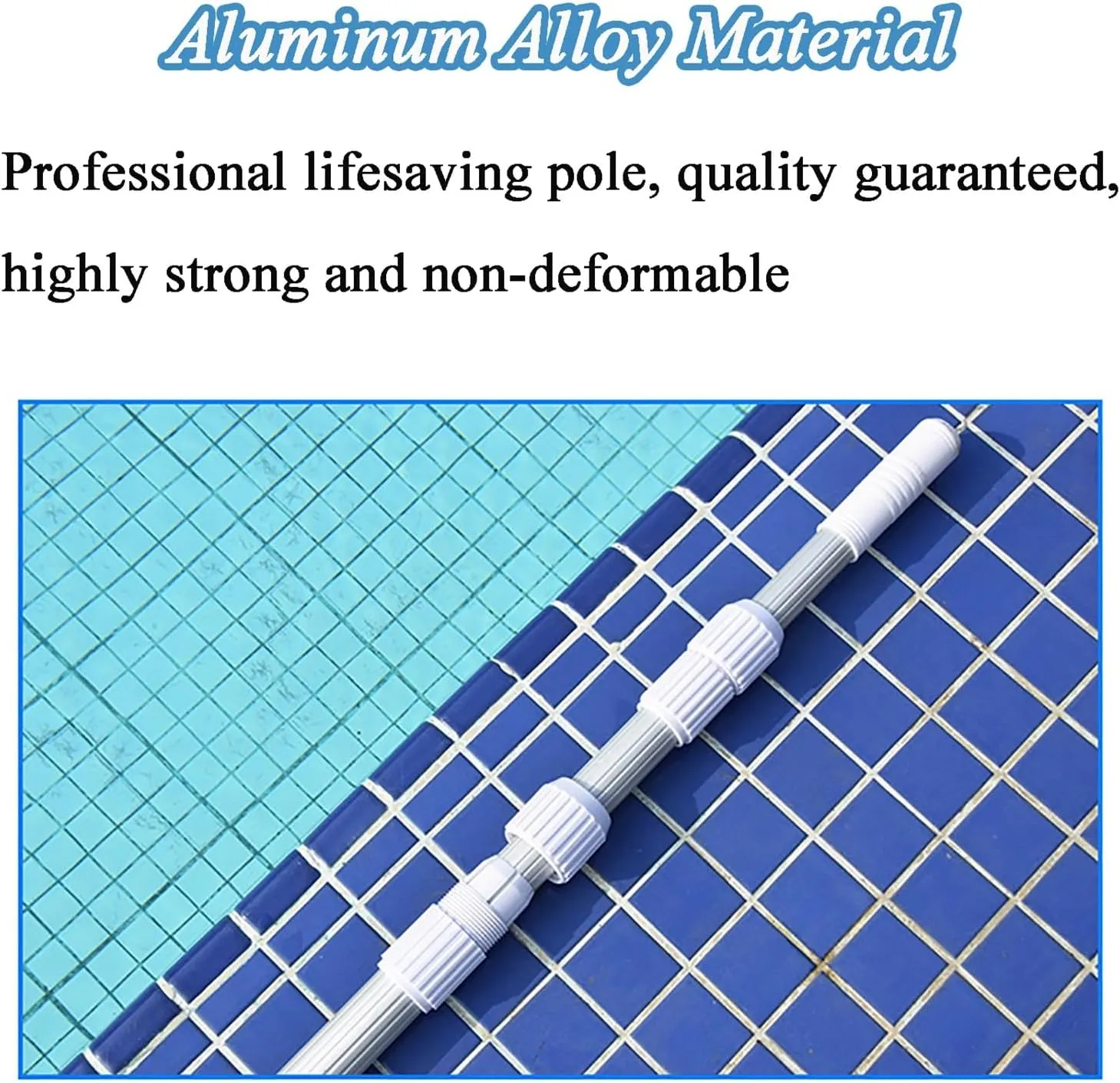Preserver Pole Safety Hook，Telescopic Rescue Hook, Beach Safety Rescue Stick, Professional Aluminum Alloy Pool Rescue Hook, Special Rescue Hook for Drowning Swimmers(3m/9.9ft)
