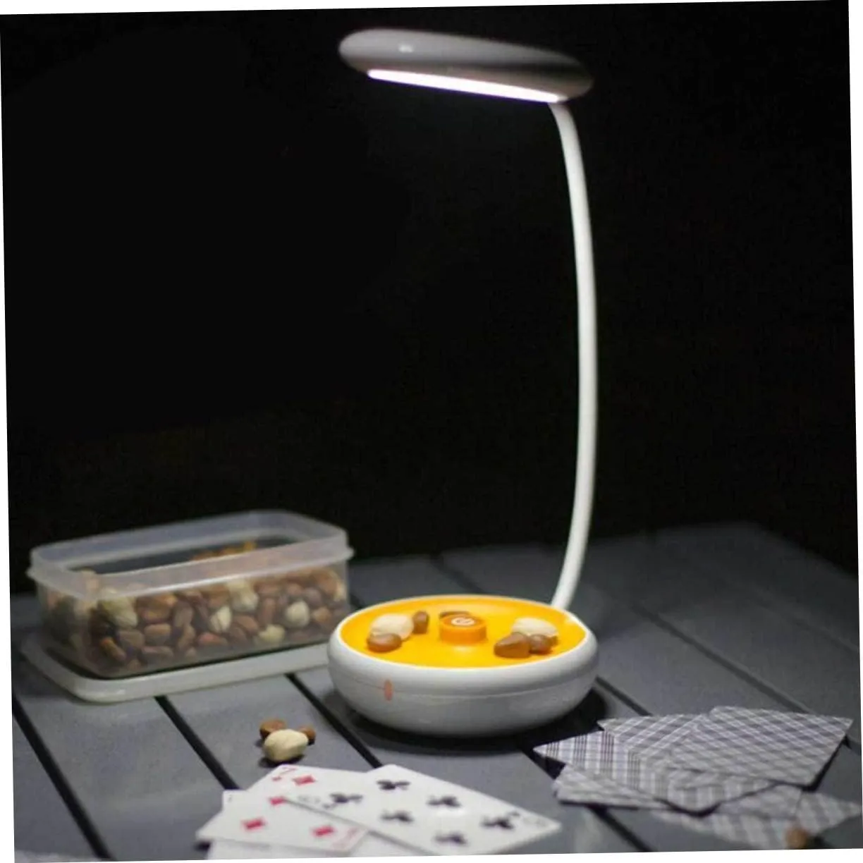 PRETYZOOM Folding Lantern Rechargeable Led Camping Light Touch Control Night Reading Lamp Multi-Functional for Home Office Orange
