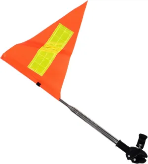PRETYZOOM Golf Cart Flag Telescopic Pole Safety Triangle Reflective 20cm Extendable
