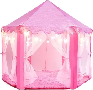 Princess Tent for Kids - 55" X 53" with Led Star Lights | Princess Toys | Toddler Play Tent Without Rug | Playhouse, Castle