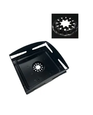 Qbit SQ1000-D-SL Stainless Steel Oscillating Drywall Blade, for 2-Gang Boxes,Universal Quick Release Multi-Tool Blade-Compatible with Bosch,Fein,Makita Oscillating Multitool Accessories