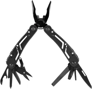 Qtqgoitem Multitool Folding Plier Pincer Camping Survival Portable Pocket Multi Tool Black (Model: 1fc 183 6e2 d7c f21)