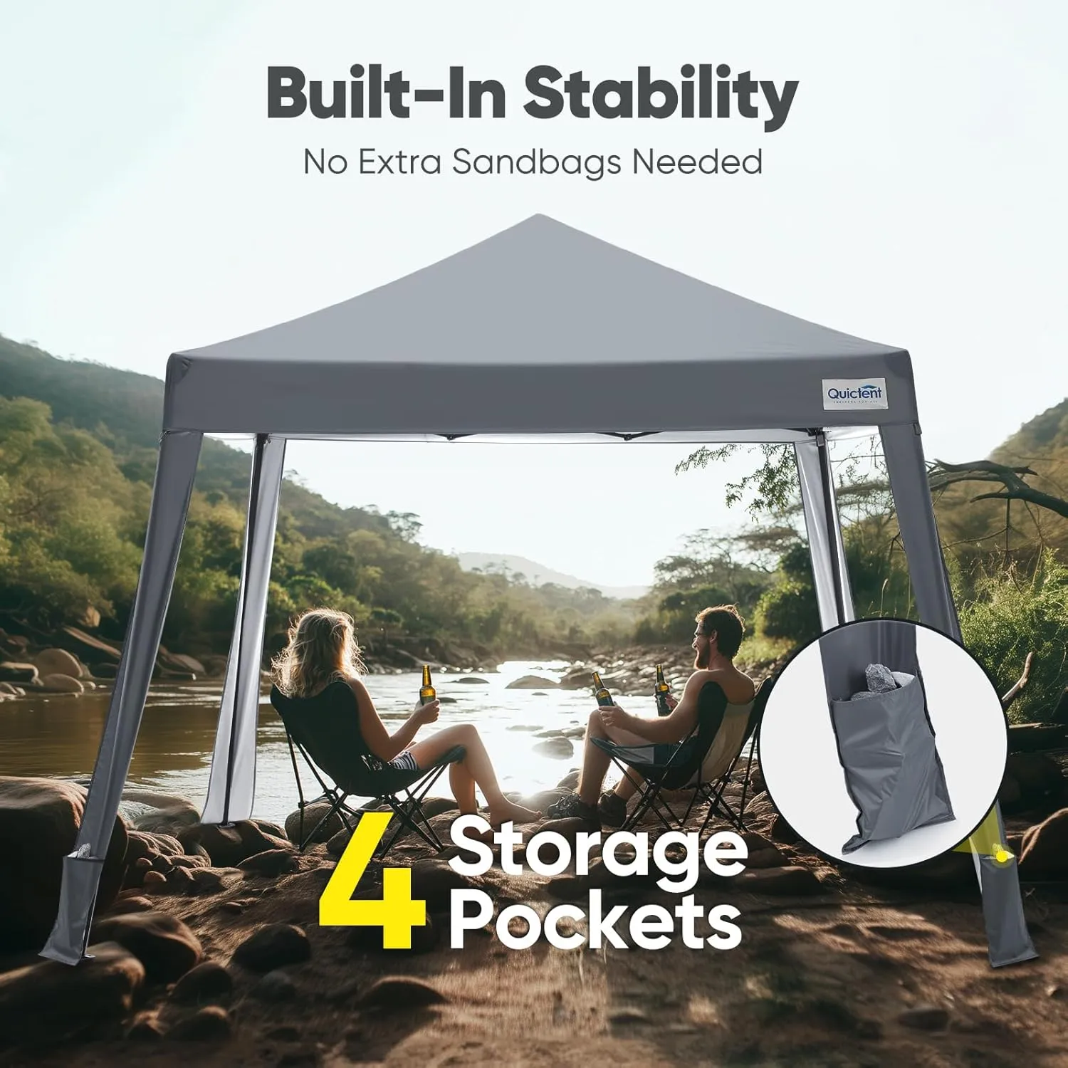 Quictent 10x10 Pop Up Canopy Tent Lightweight, Portable, and Versatile for Beach and Sporting Events with Sun Protection and Easy Setup