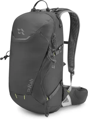 Rab Aeon 20-Liter Lightweight Hydration Pack - Comfortable Daypack for Hiking, Biking, & Trail Running - Anthracite - 20-Liter
