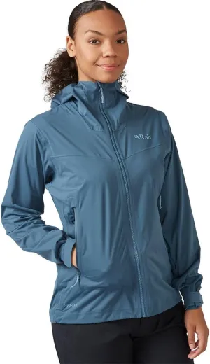 Rab Women's Kinetic 2.0 Hooded Jacket, Waterproof Softshell for Hiking, Trekking