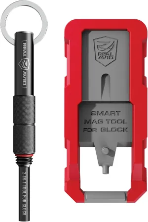 Real Avid Glock Armorer Tool Kit: 2-in-1 Glock Gun Multitool with Glock Front Sight Tool, Glock Punch Down Tool and Glock Magazine Tool for Unloading, Disassembly & Maintenance I Compatible with Glock
