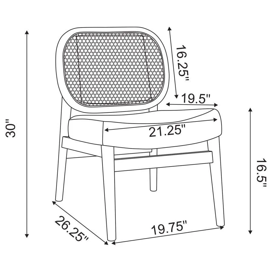 Real-time tracking Seat Rattan Rayo Back Cane Accent - With Chair Black Friday sale Padded