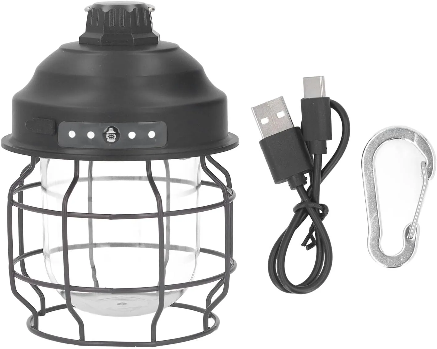 Rechargeable Camping Lantern, Outdoor Camping Lantern Portable Handheld Power Saving Adjustable High Brightness LED Beads Retro Camping Ambient Light for Travel