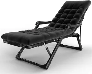 Recliner Camping Chairs Garden Loungers Folding Chair Sun Loungers,Folding Deck Chair, Home Lazy Backrest Chair, Massage Armrest, Portable Outdoor Beach Chair with Removable Cotton Pad (Colo