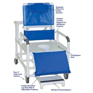 reclining wide Crowd-pleaser International, chair shower (26") All-in-one collection MJM