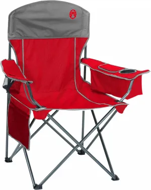 Red and Grey Oversized Quad Camping Chair, with Cooler
