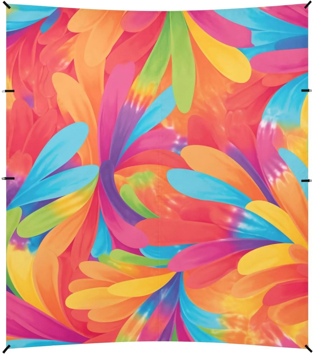 Red Tie Dye Background Rainbow Colors Tie-dye Pattern_4 Stable Beach Tent UPF50 Lightweight Large Sun Shelter with Carrying Bag for Backyard and Camping