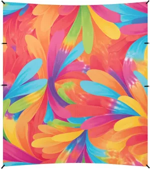 Red Tie Dye Background Rainbow Colors Tie-dye Pattern_4 Stable Beach Tent UPF50 Lightweight Large Sun Shelter with Carrying Bag for Backyard and Camping