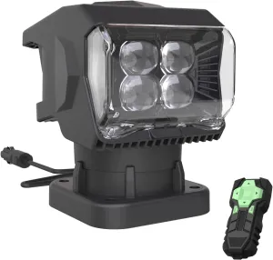 Remote Control LED Spotlight for Truck & Boat, 50W 7500lm 360° Rotating Marine Search Light with 5 Strong Magnets, Waterproof Offroad Spot Beam Light for Hunting Pickup 12V/24V