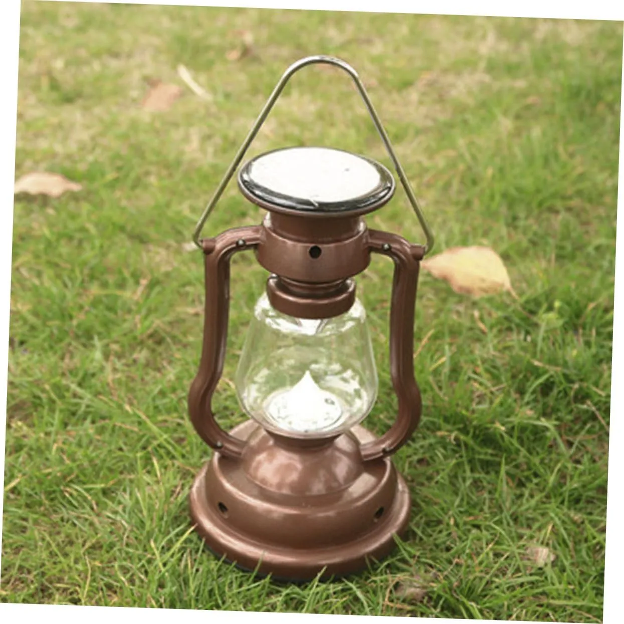 Retro Design Solar Lantern Camping Solar Light Outdoor Handheld Lamp Yard Lamp