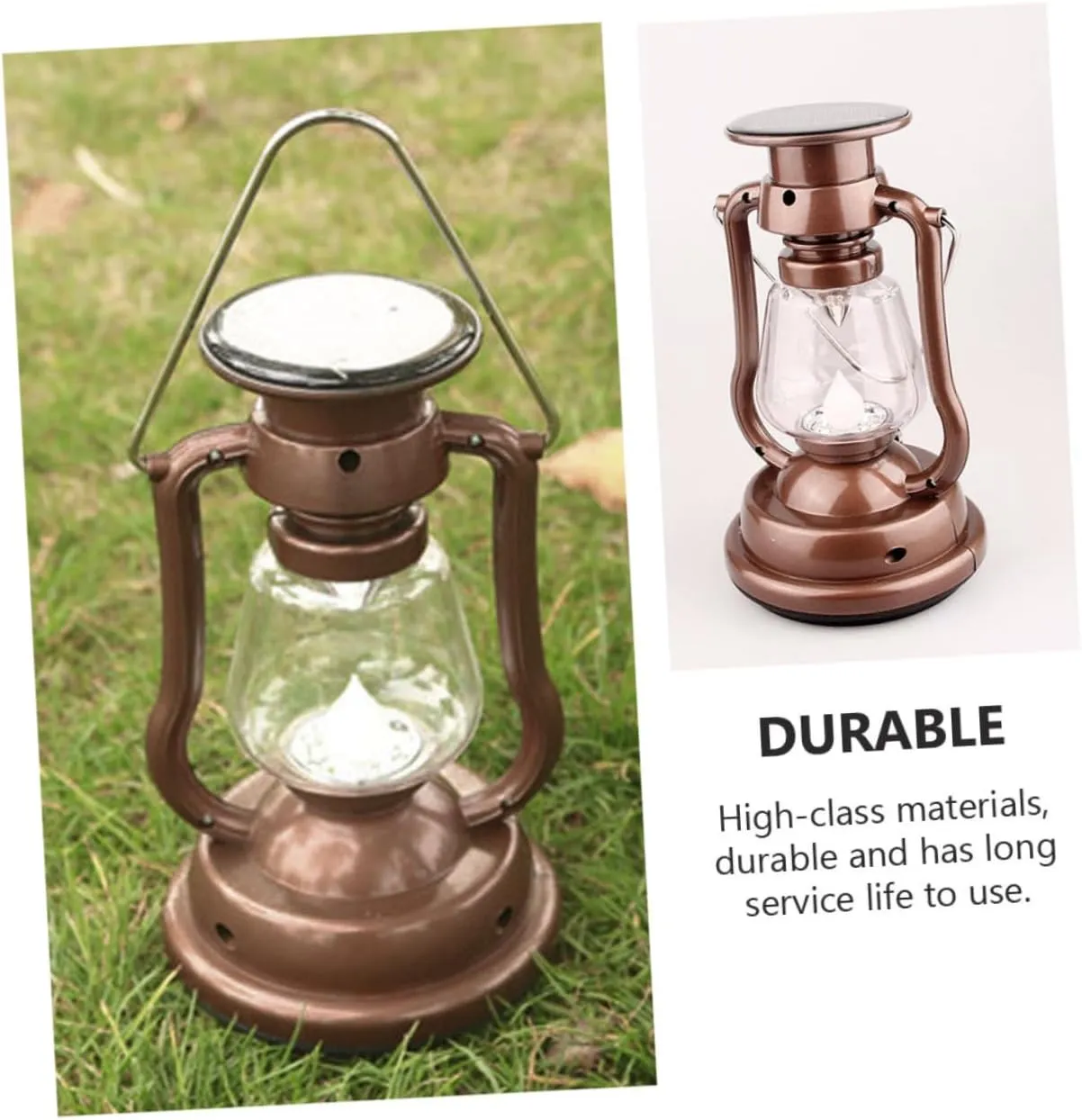 Retro Design Solar Lantern Camping Solar Light Outdoor Handheld Lamp Yard Lamp