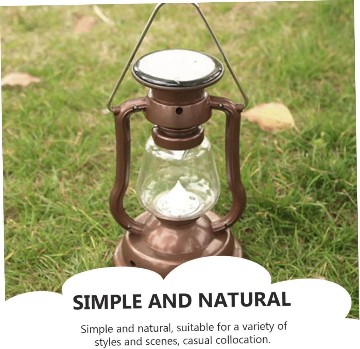 Retro Design Solar Lantern Camping Solar Light Outdoor Handheld Lamp Yard Lamp