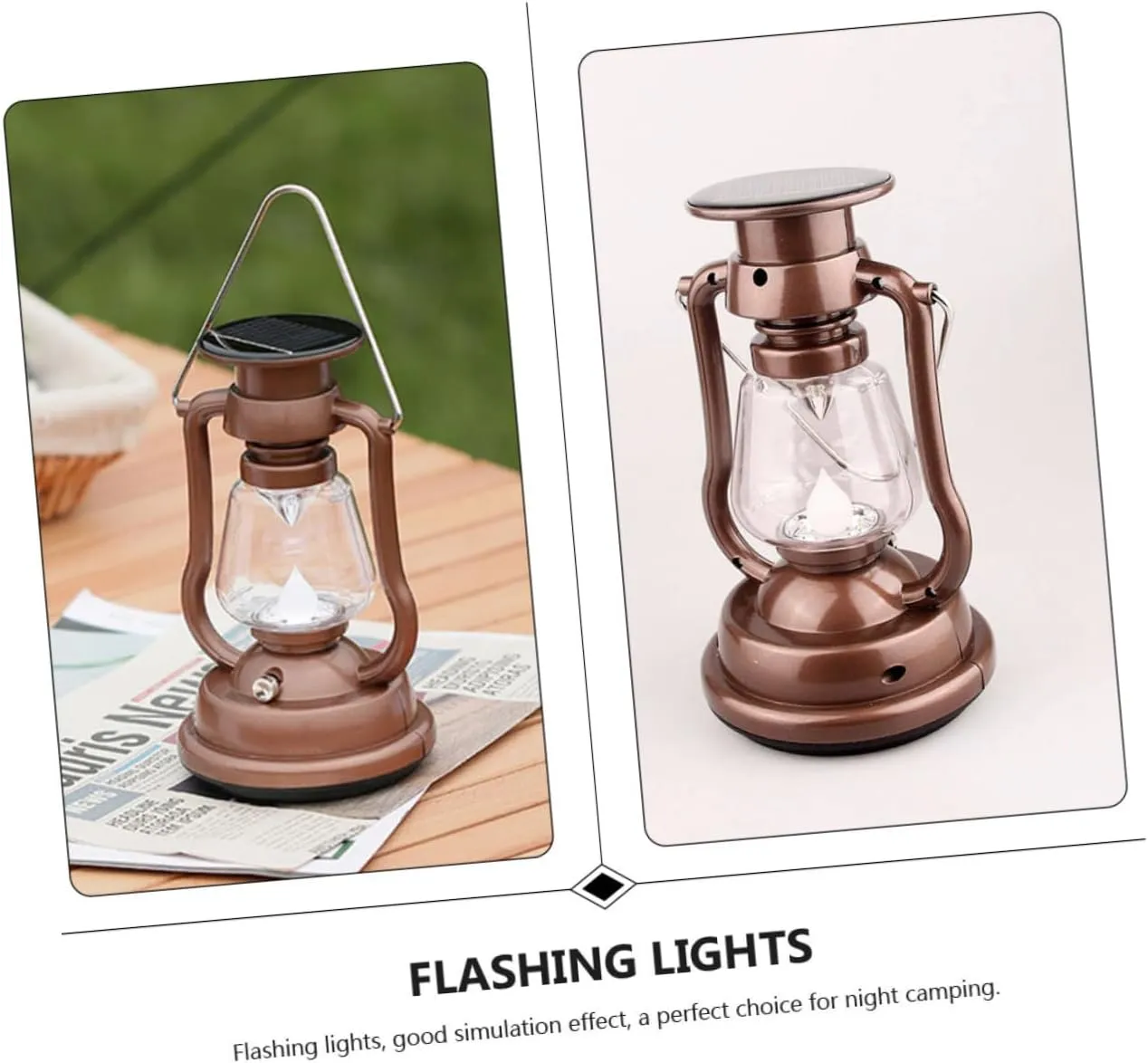 Retro Design Solar Lantern Camping Solar Light Outdoor Handheld Lamp Yard Lamp