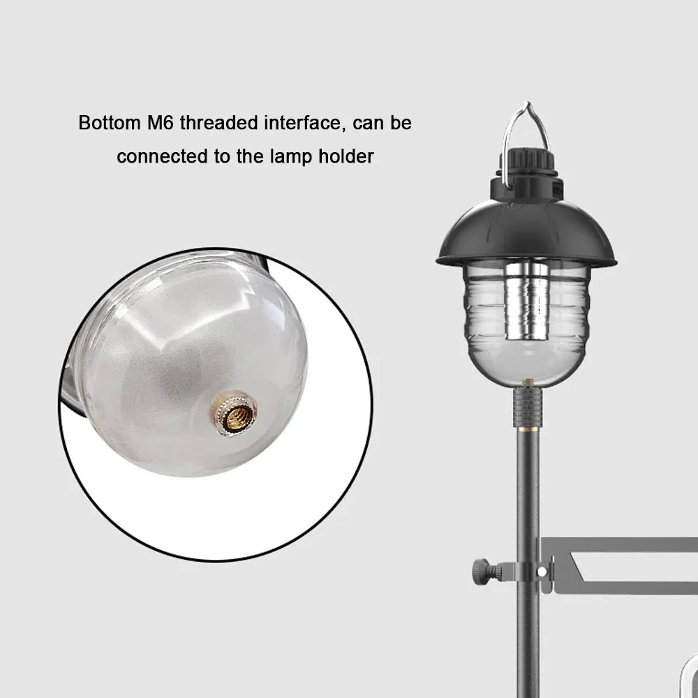 Retro Lantern Camping Rechargeable Portable Tent Light with Stepless Dimming