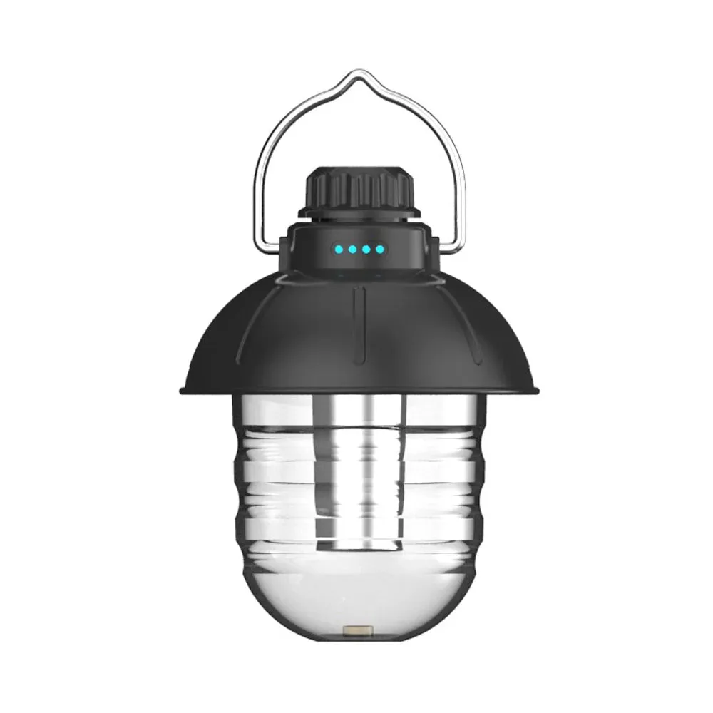 Retro Lantern Camping Rechargeable Portable Tent Light with Stepless Dimming