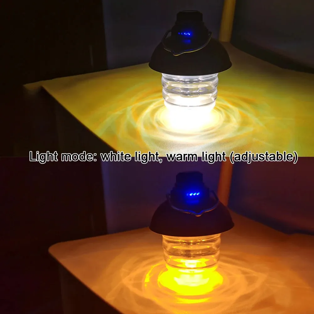 Retro Lantern Camping Rechargeable Portable Tent Light with Stepless Dimming
