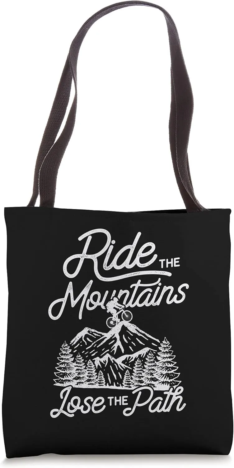 Ride The Mountains Enduro Downhill Biker Tote Bag