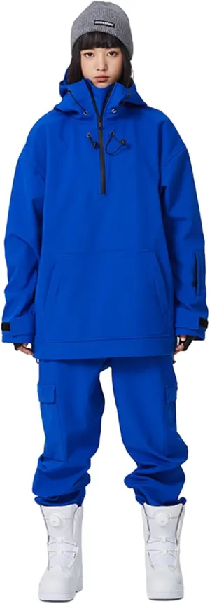 RIUIYELE Women's Ski Suit Outdoor Sports Snowboarding Jacket and Pants Waterproof Breathable Snow Suit Klein Blue L