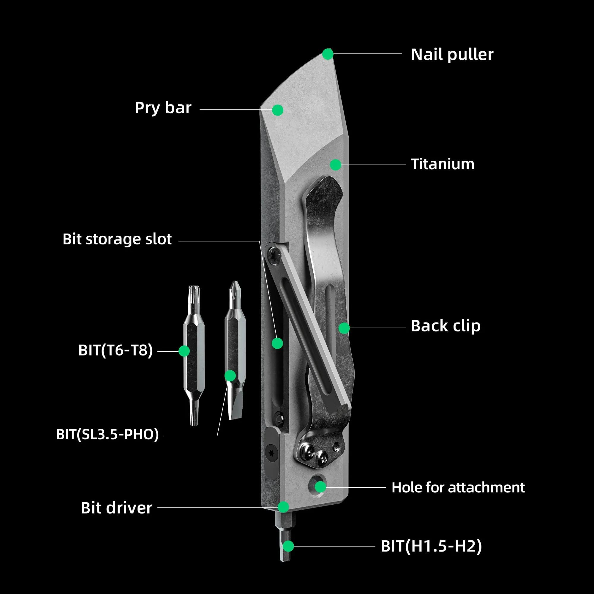 RL4 EDC Pry Bar Multitool