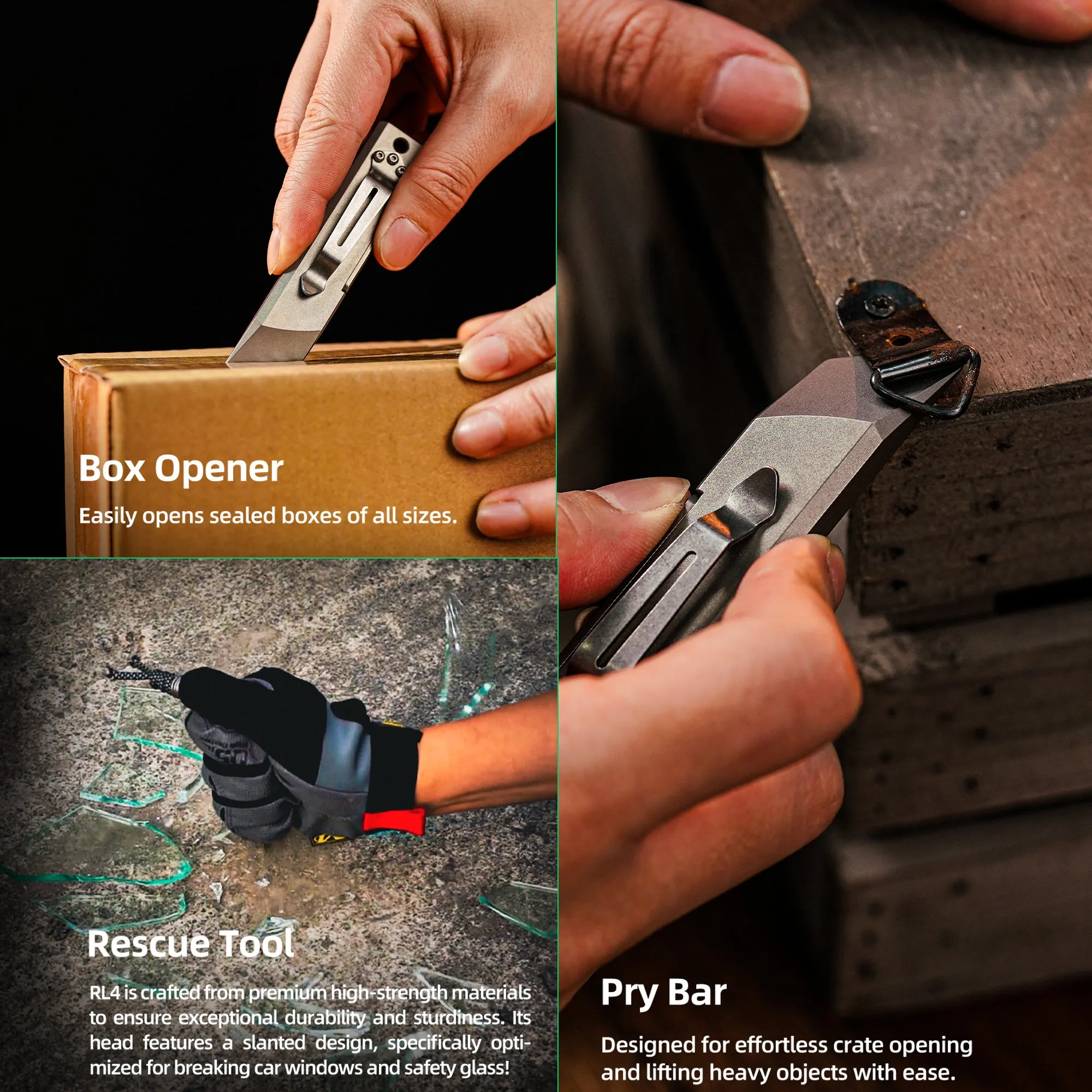 RL4 EDC Pry Bar Multitool