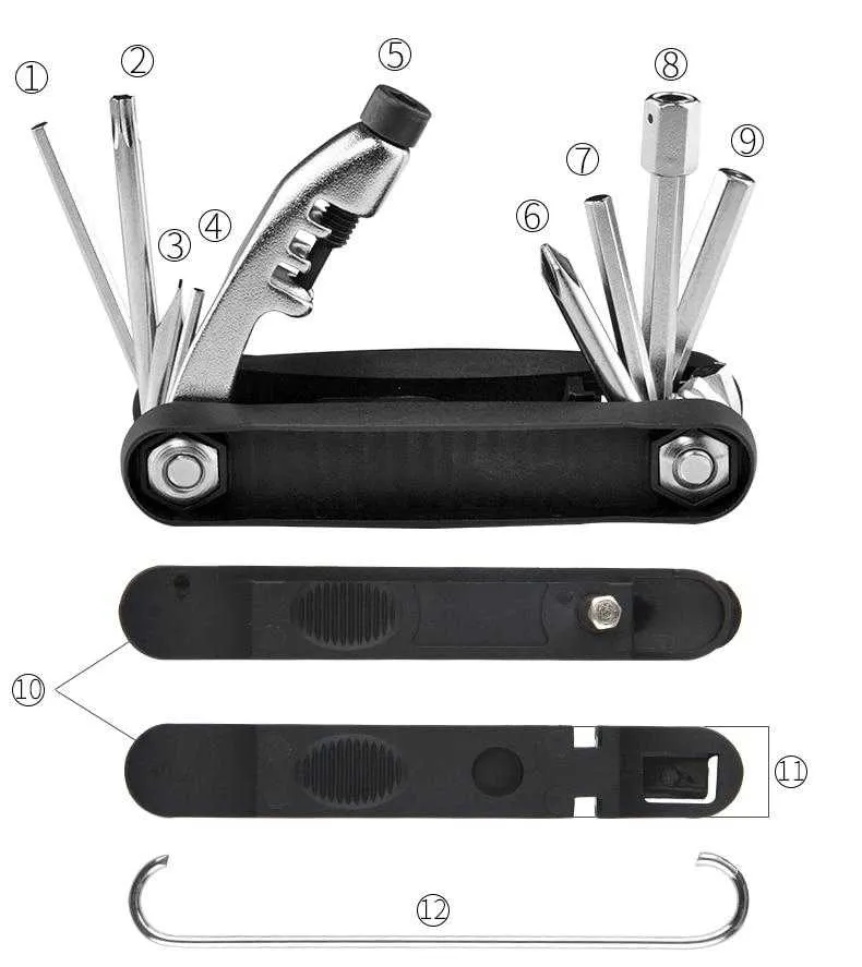 RockBros Compact Multi-Tool 12 in 1