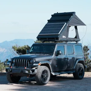 Rooftop Tent Hard Shell,Solar Panel Roof top Tent Hardshell, pop up Rooftop Tent Camping for Jeep Truck Car SUV Van Wrangler.