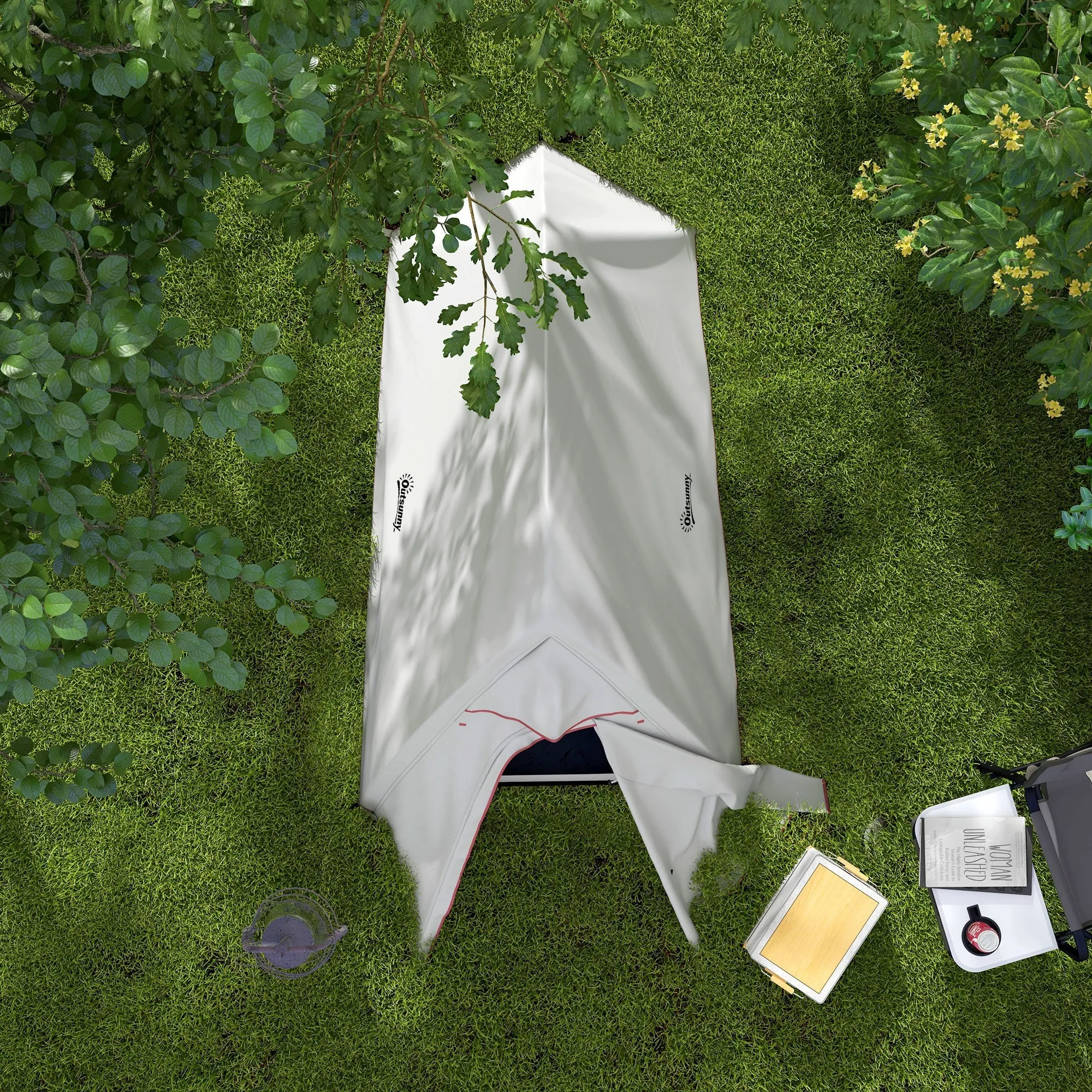 Rootz Camping Double Roof Tent - Waterproof Shelter - Portable Camping Gear - 2000mm Protection - 300L x 135W x 110H cm