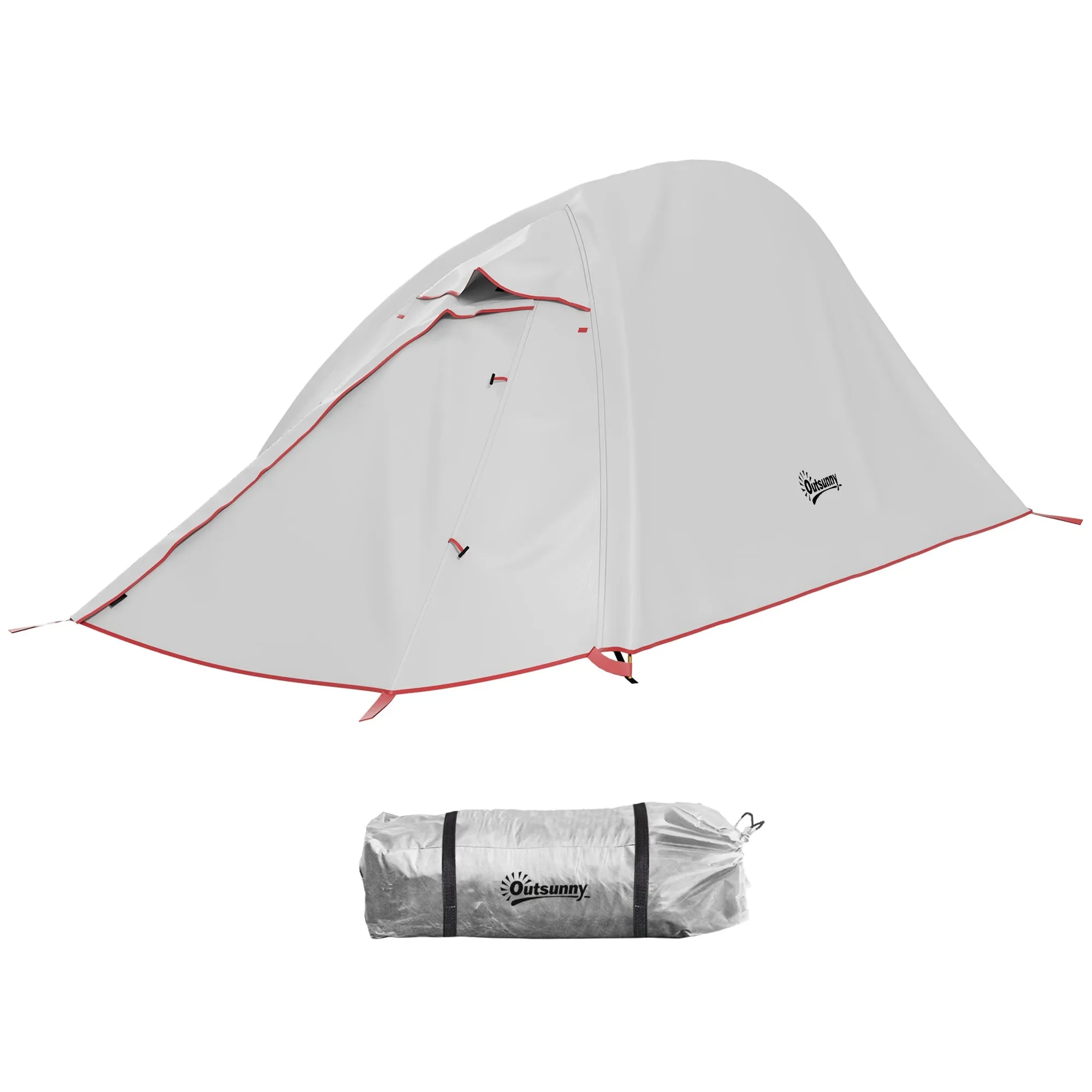 Rootz Camping Double Roof Tent - Waterproof Shelter - Portable Camping Gear - 2000mm Protection - 300L x 135W x 110H cm