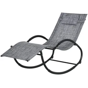 Rootz Rocking Chair - Garden Lounger - Patio Recliner - Ergonomic Design - UV-Resistant - Water-Repellent - 155cm x 61cm x 88cm
