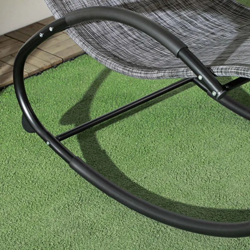 Rootz Rocking Chair - Garden Lounger - Patio Recliner - Ergonomic Design - UV-Resistant - Water-Repellent - 155cm x 61cm x 88cm