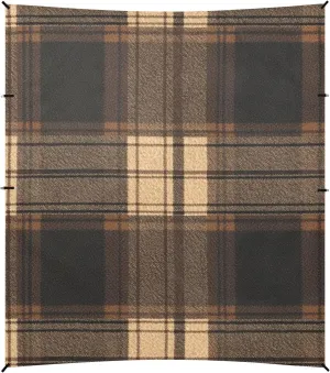 Saddlebrown Buffalo Plaid Check Tartan Scotland Foldable Beach Tent UPF50  Protection Easy Setup Portable Sunshade Includes Sand Shovel, Sandbags, Stability Poles for Backyard, Grassland, Park