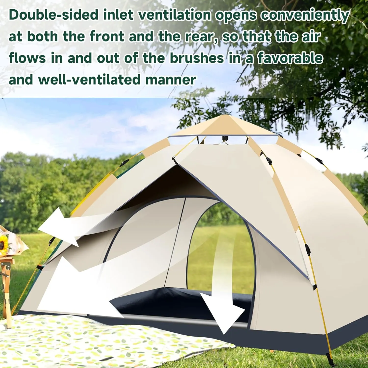 SAN Like Camping Tent 2/3/4 Person Instant Easy Pop Up Tents for Camping Lightweight Backpacking Tent Automatic Waterproof Family Easy Set Up Tent,Portable Dome Tent for Camping Hiking Traveling