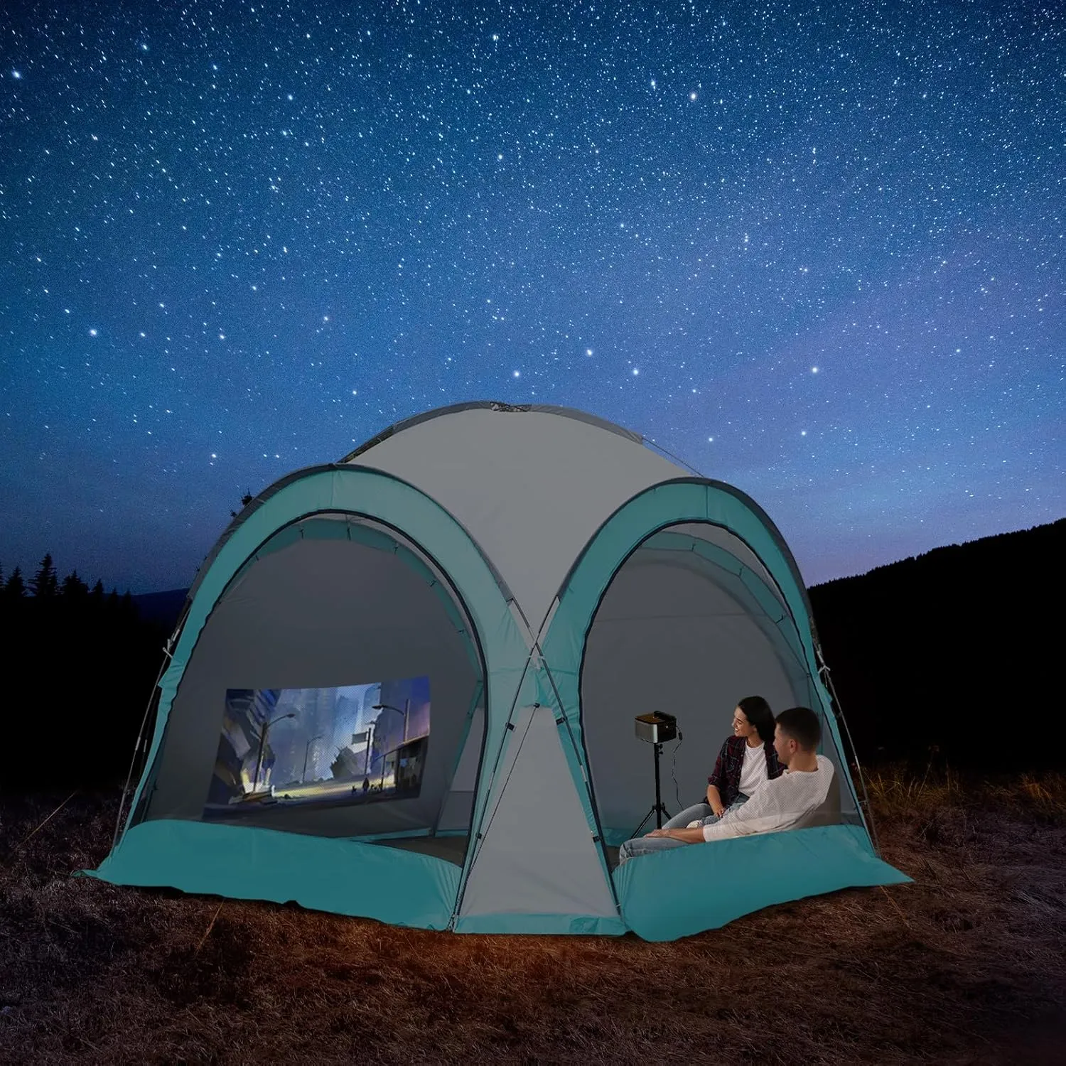 Screened Camping Tent Weatherproof Camping Canopy Camping Tent Screen Shelter Gazebos for Patios Outdoor Activities