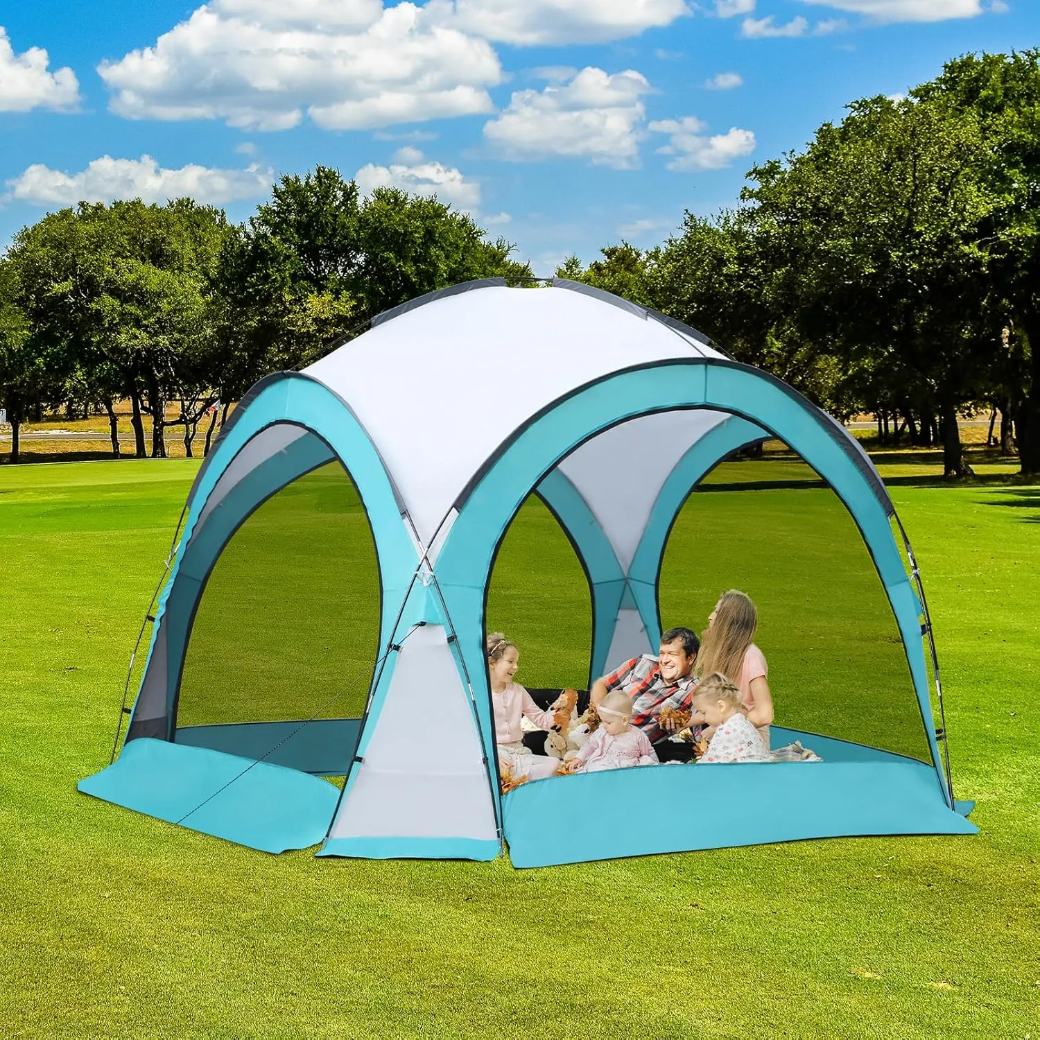 Screened Camping Tent Weatherproof Camping Canopy Camping Tent Screen Shelter Gazebos for Patios Outdoor Activities