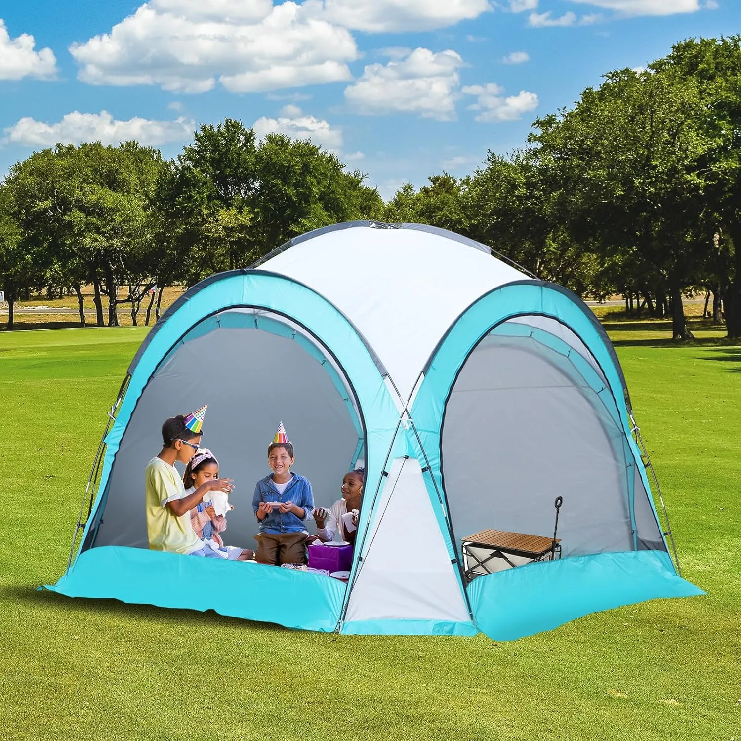 Screened Camping Tent Weatherproof Camping Canopy Camping Tent Screen Shelter Gazebos for Patios Outdoor Activities