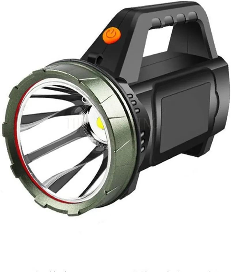 searchlight Super Bright LED Flashlight with Lamp Bead Flashlight Zoom Multi-Function USB Rechargeable External Lighting Camping Lantern Outdoor Sports