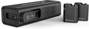 Sennheiser Pro Audio Profile Wireless 2-Channel All-in-One 2.4 GHz Clip-On & Handheld Microphone System | Includes Receiver, 2 Clip-On Microphones, Portable Charging Bar & Handheld Interview Mic