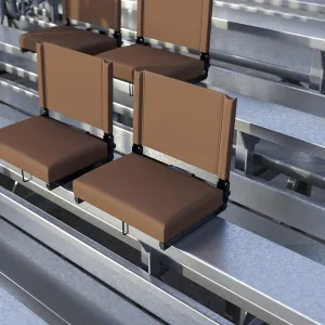 Set of 2 500 lb. Rated Lightweight Stadium Chair with Ultra-Padded Seat